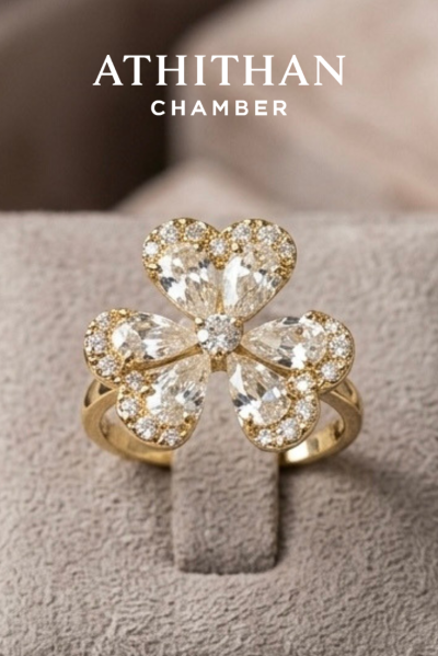 PRETTY PANSY White Sapphire Ring