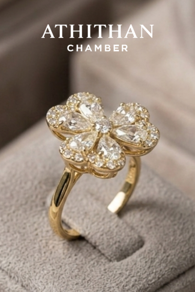 PRETTY PANSY White Sapphire Ring