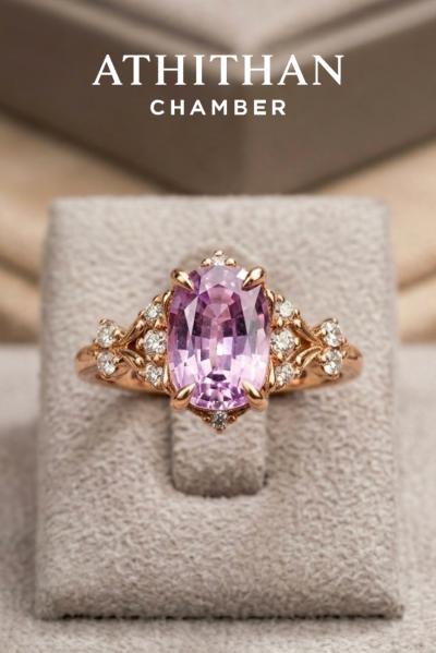 THE ENTRY OF SPRING Pink Sapphire Ring