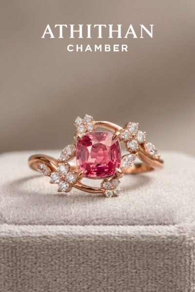 VINE JEWEL Padparadscha Sapphire Ring