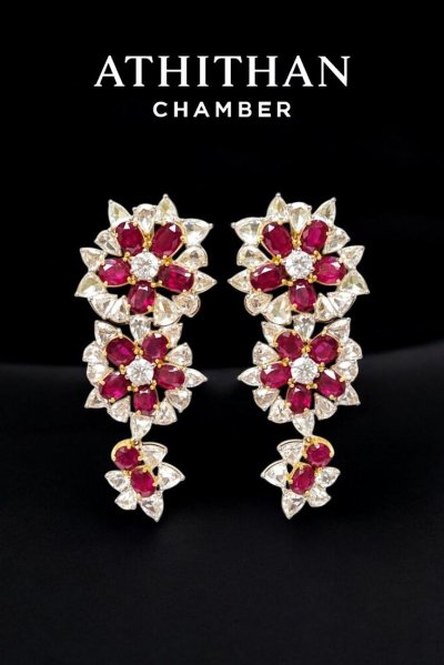 RUBY NO-HEAT Burma Earring