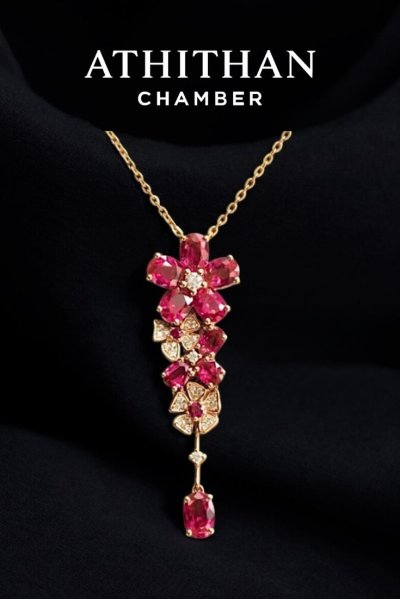 ELYSIA FLORA Ruby Necklace