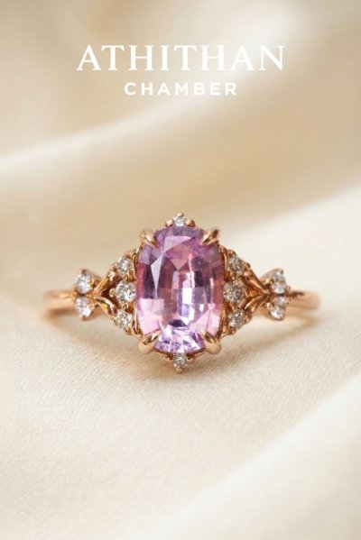 THE ENTRY OF SPRING Pink Sapphire Ring