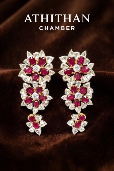 RUBY NO-HEAT Burma Earrings