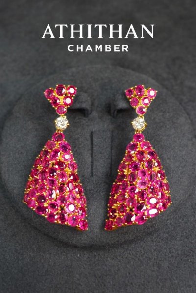 Magnificent GIA BURMA RUBY Earrings