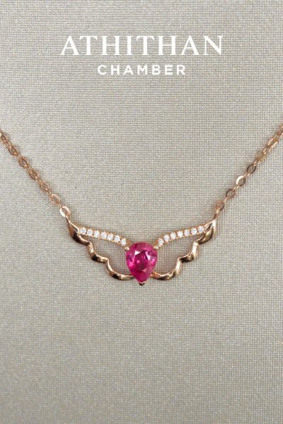 WINGS OF MUSE - Ruby Pendant Necklace
