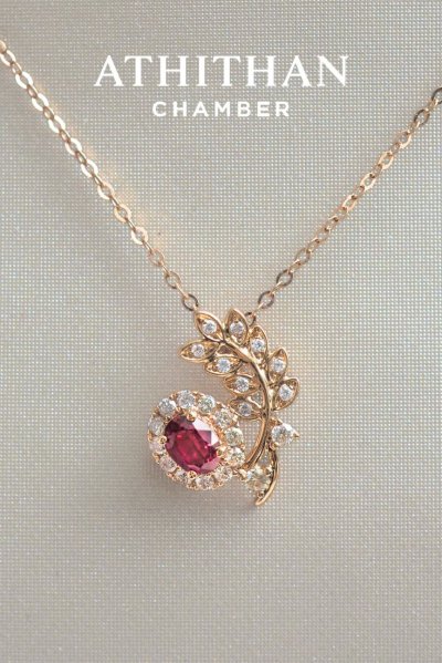 VIVID JARDIN - Ruby Pendant Necklace