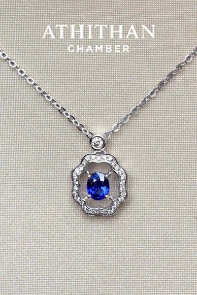 PEACOCK BLUE Sapphire Necklace