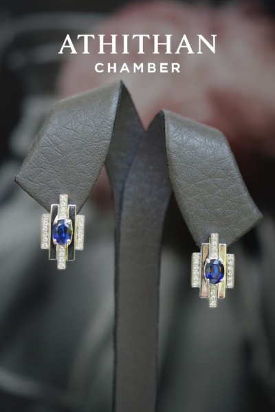 LUSTER - Royal Blue Sapphire Earrings