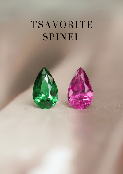 1.02 / 1.13 ct. / Tsavorite - Spinel