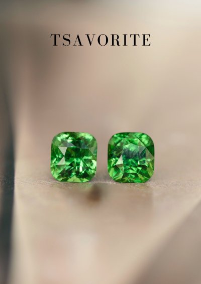 1.05 กะรัต + 1.05 กะรัต / Tsavorite (Green)