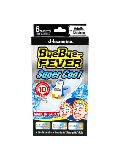 Byebye Fever(Super Cool) ดำ (3ซอง x 2 ชิ้น)