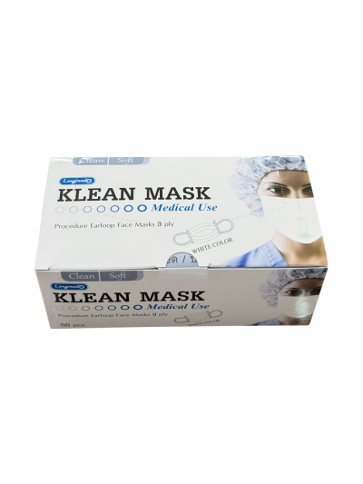 KLEAN MASK (ขาว) หน้ากากกระดาษ 3 ชั้น
