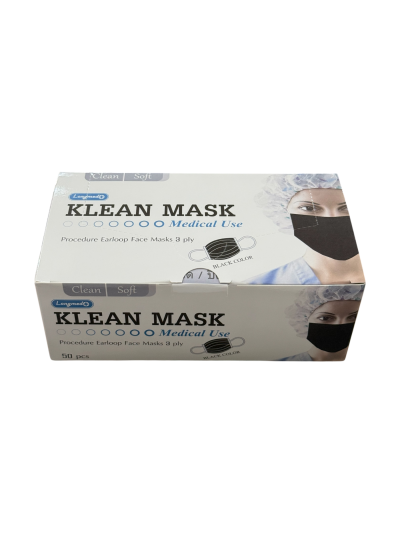 KLEAN MASK (ดำ) หน้ากากกระดาษ 3 ชั้น