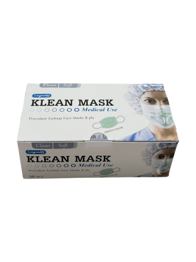 KLEAN MASK หน้ากากกระดาษ 3 ชั้น (ฟ้า)