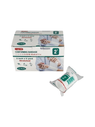Longmed ผ้าก๊อซพันแผลยืด 2"(Conform Bandage) 12ชิ้น