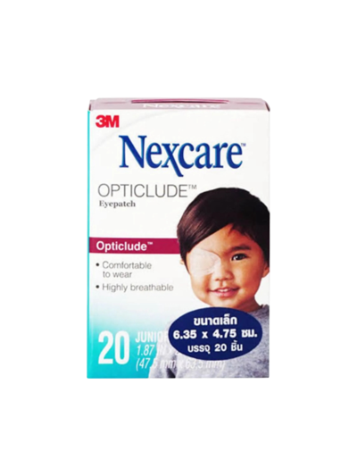 Nexcare Opticlude Eye Patch ขนาดเล็ก(6.35x4..75cm) พลาสเตอร์ปิดตา (20ชิ้น)