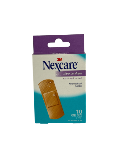 Nexcare พลาสเตอร์พลาสติก สีเนื้อ 1x10ชิ้น