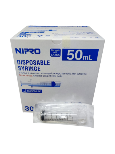 Nipro Syringe 50 cc (หัวข้างฉีด)