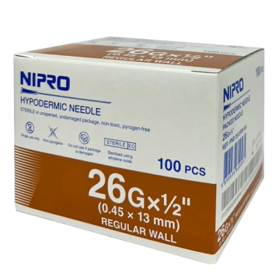 Nipro เข็มฉีดยา 26G x 1 1/2" (100ชิ้น)