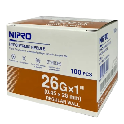 Nipro เข็มฉีดยา 26G x 1" (100ชิ้น)