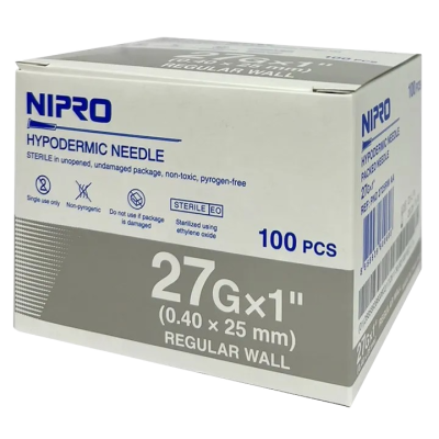 Nipro เข็มฉีดยา 27G x 1" (100ชิ้น)