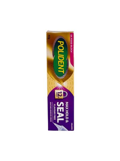 Polident Max Hold & Seal (ม่วง) 40g Flavour Free