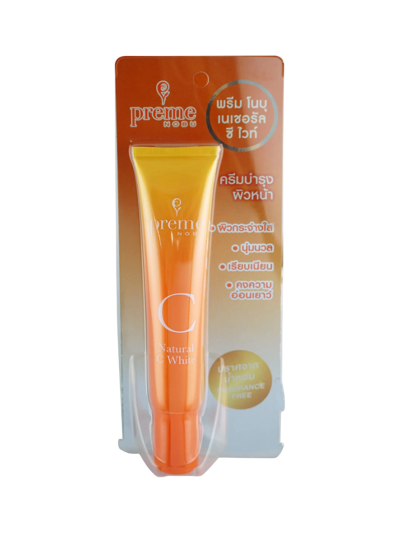 Preme Nobu Natural C White 30g หลอดส้ม