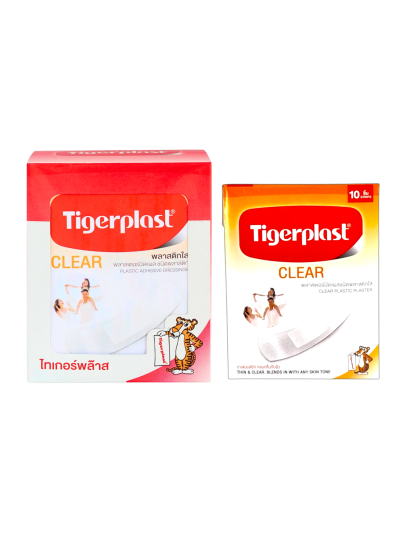 Tigerplast CLEAR (ใส) 10ชิ้น x 10ซอง