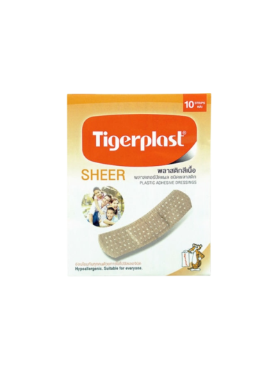 Tigerplast SHEER (พลาสติกสีเนื้อ) 10ชิ้น