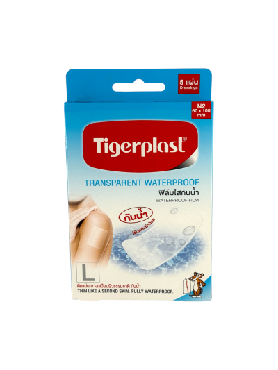 Tigerplast (N2) L ฟิล์มใสกันน้ำ 80x100mm (5ชิ้น)