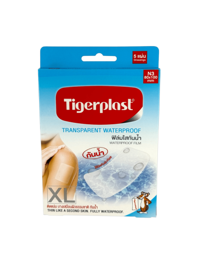 Tigerplast (N3) XL ฟิล์มใสกันน้ำ 80x100mm (5ชิ้น)