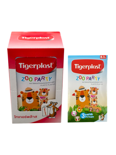 Tigerplast ซูปาร์ตี้ (ZOO PARTY) 8ชิ้น x 10ซอง