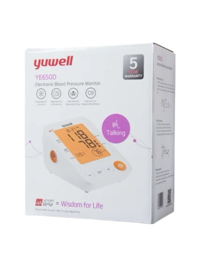 เครื่องวัดความดัน YUWELL รุ่น YE650D จอมีไฟมีเสียงพูด (CUFF Size L 22-45 cm)