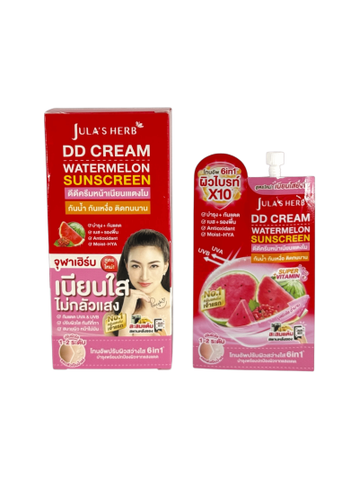 จุฬาเฮิร์บ DDแตงโม แดง (6 ซอง) Jula's Herb Watermelon DD Cream