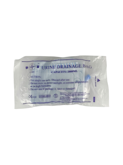 ถุงปัสสาวะ 2000 ml.เทล่าง (1ชุด) Taining Urine Bag