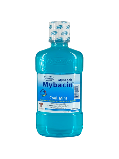 น้ำยาบ้วนปากMybacin Cool Mint(ฟ้า) 250ml