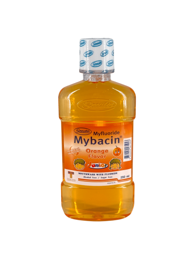 น้ำยาบ้วนปากMybacin Junior (ส้ม) 250ml