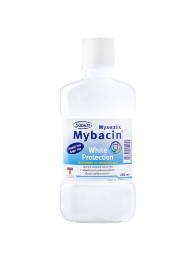 น้ำยาบ้วนปากMybacin White Protection (ใส) 250ml