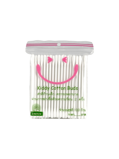 สำลีก้านปั่นหู Kiddy Cotton Buds (รถพยาบาล) 100ก้าน