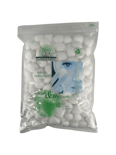 สำลีรถพยาบาล(ก้อน) ถุง 100g
