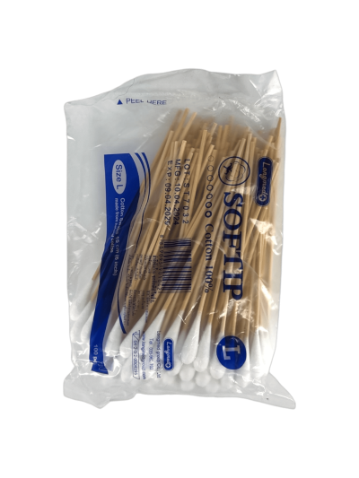 ไม้พันสำลี SOFTIP No.L 100ก้าน (Longmed)