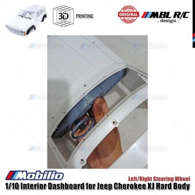 1/10 Interior Dashboard 3D Printing for RC Jeep Cherokee XJ Hard Body Left/Right Steering Wheel