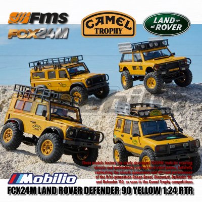 FMS FCX24M Land Rover Camel Trophy Edition Defender 90 Discovery Range Rover Defender 110 RC RTR