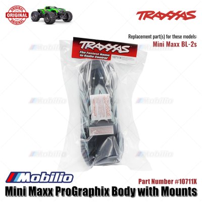 Traxxas Part #10711X Mini Maxx ProGraphix Body with Mounts RC Mini Maxx BL-2S