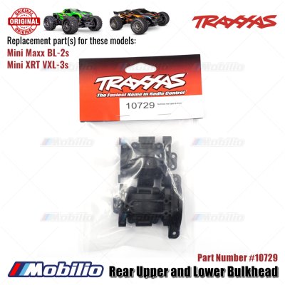 Traxxas Part #10729 Rear Upper and Lower Bulkhead RC Mini Maxx BL-2S Mini XRT VXL-3S