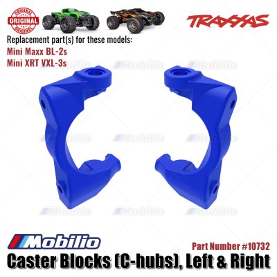 Traxxas Part #10732 Caster Blocks left-Right RC Mini Maxx BL-2S Mini XRT VXL-3S