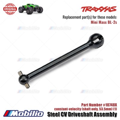 Traxxas Part #10748X Steel CV Driveshaft Assembly RC Mini Maxx BL-2S