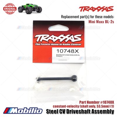 Traxxas Part #10748X Steel CV Driveshaft Assembly RC Mini Maxx BL-2S
