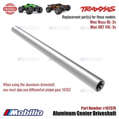 Traxxas Part #10757X Aluminum Center Driveshaft RC Mini Maxx BL-2S Mini XRT VXL-3S